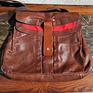 Marco Buggiani Leather Messenger Bag Pre-Loved